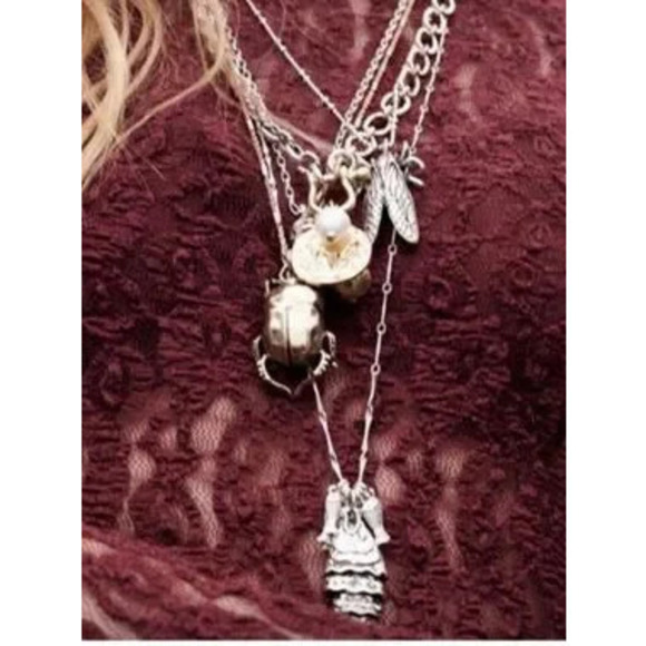 Jewelry - New! Zara Mixed Metal Fish Necklace Stack Set NWOT Y2K Minimalist